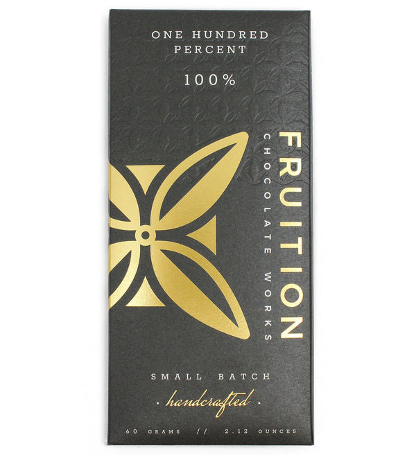 100% Dark Chocolate Bar - Fruition Chocolate