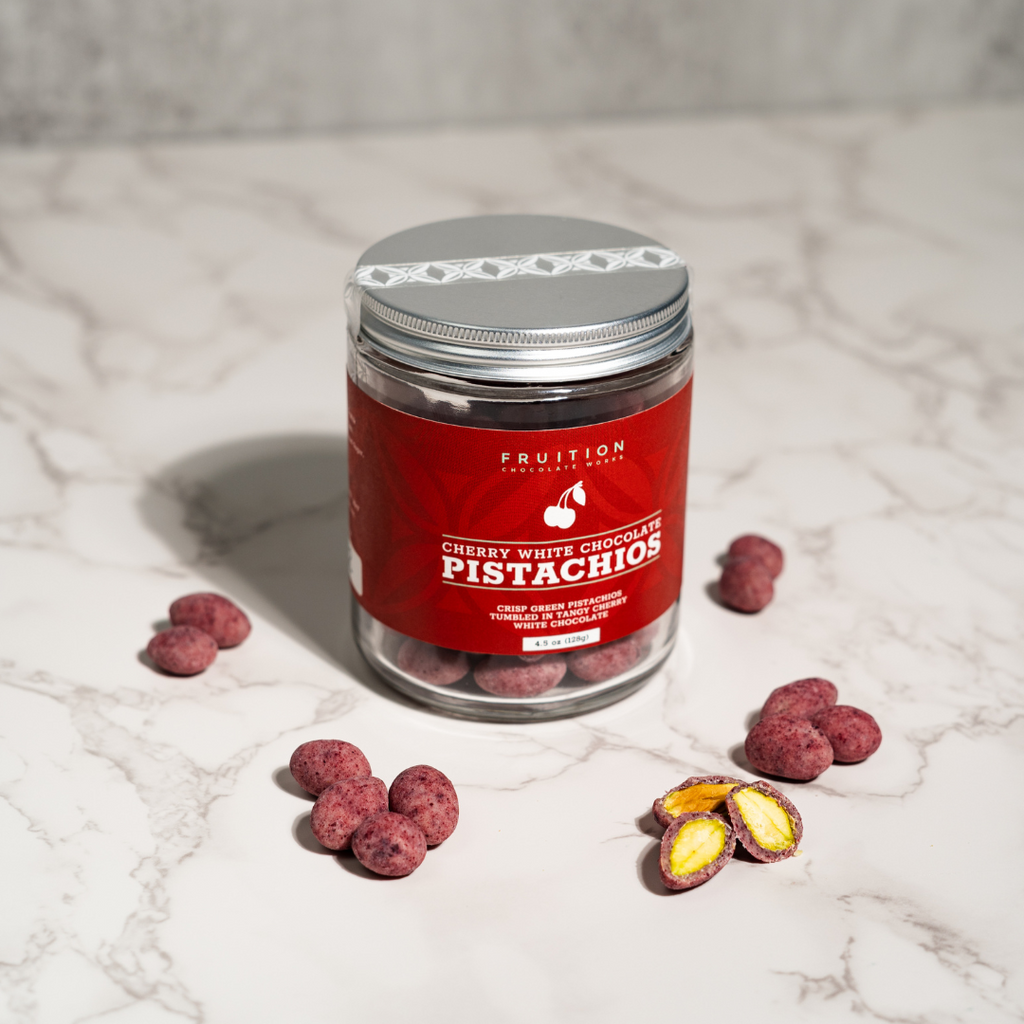 Cherry White Chocolate Pistachios - Fruition Chocolate