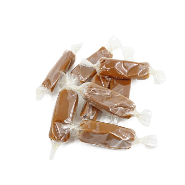 Pile of handwrapped soft chewy caramels - Fruition Chocolate
