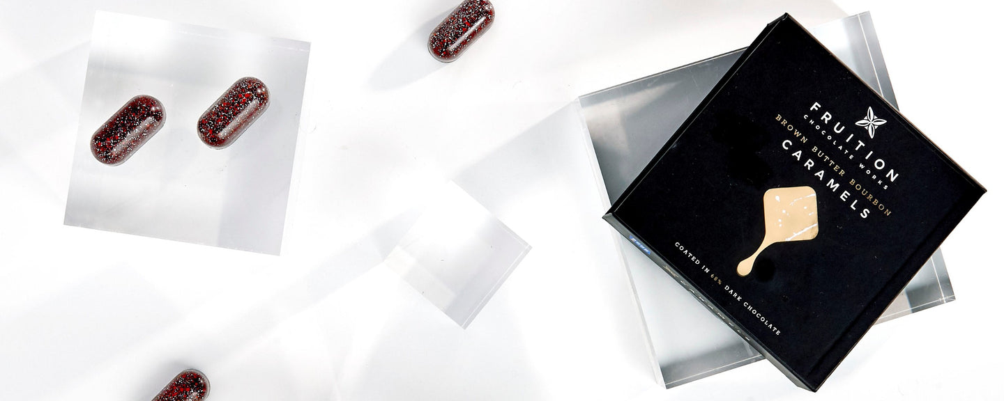 Fruition Chocolate Works - Brown Butter Bourbon Caramels - Bean to Bar chocolate and confections