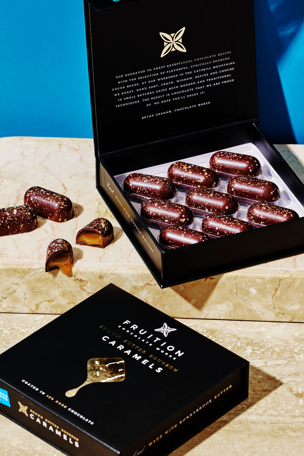 Brown Butter Bourbon Caramels - Fruition Chocolate