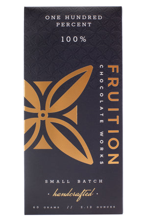 100% Dark Chocolate Bar - Fruition Chocolate